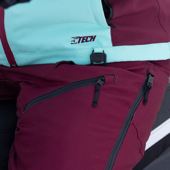 Pantaloni Snowmobil Bib Insulated Dama Range Maroon