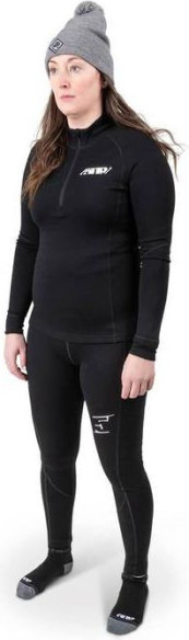 Pantaloni Base Layer Dama FZN Merino Pant Black