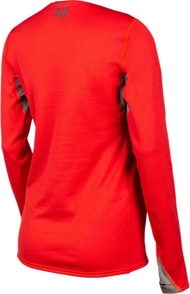 Bluza Base Layer Snowmobil Dama Solstice 3.0 Chili Pepper/Castlerock Gray