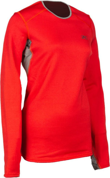 Bluza Base Layer Snowmobil Dama Solstice 3.0 Chili Pepper/Castlerock Gray