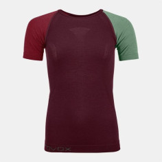 Tricou Snowmobil Dama Base Layer 120 Comp Light Short Sleeve Dark Wine