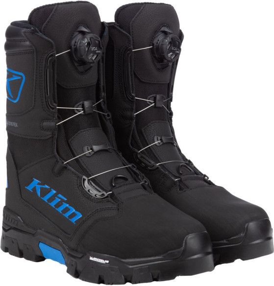 Bocanci Snowmobil Klutch GTX BOA Black/Electric Blue Lemonade 24