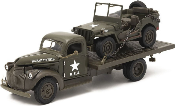 Macheta WWII Usa Willys Jeep&Flatbed 1941 61503 1:32