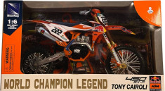 Macheta Moto Toni Cairoli Red Bull KTM SXF 450 Toy 49673 1:6