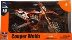 Macheta Moto Cooper Webb Red Bull KTM SXF 450 Toy 49683 1:6