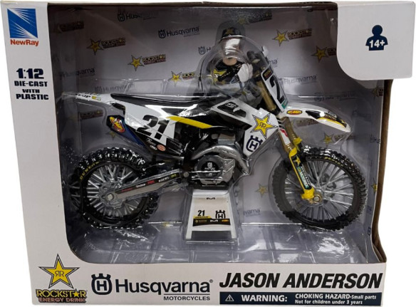 Macheta Jason Anderson Rockstar Energy Husqvarna FC 450 Toy Model 1:12
