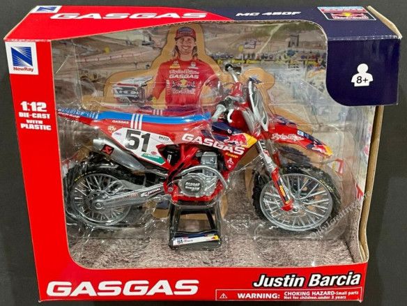 Macheta Gas Gas MCF 450 Justin Barcia No 51 TLD Red Bull 1:12