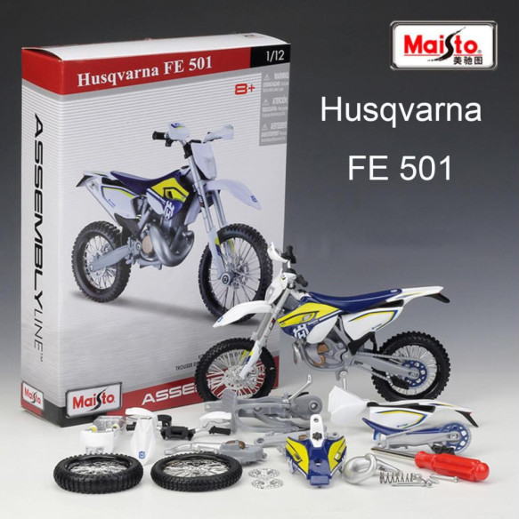 Macheta Moto Kit Asamblare Husqvarna FE 501 1:12
