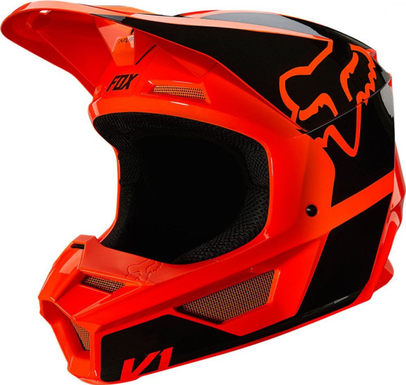 Casca Moto Enduro V1 Revn Negru/Portocaliu