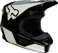 Casca Moto Enduro V1 Revn Negru Lucios/Alb