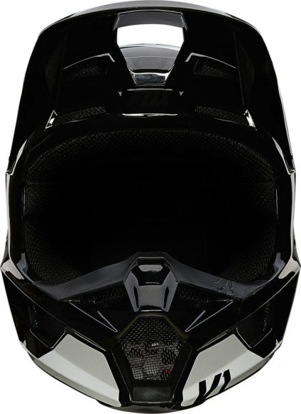 Casca Moto Enduro V1 Revn Negru Lucios/Alb