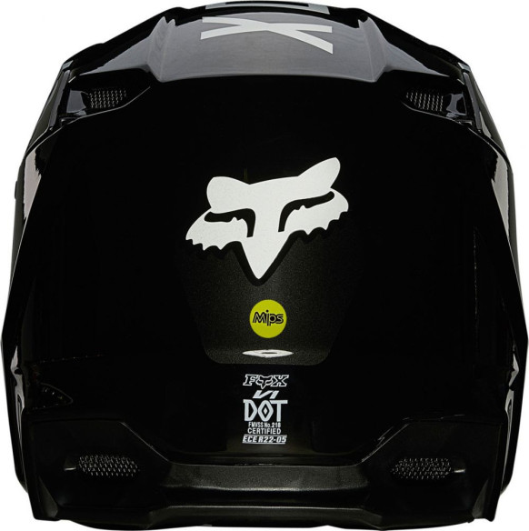 Casca Moto Enduro V1 Revn Negru Lucios/Alb