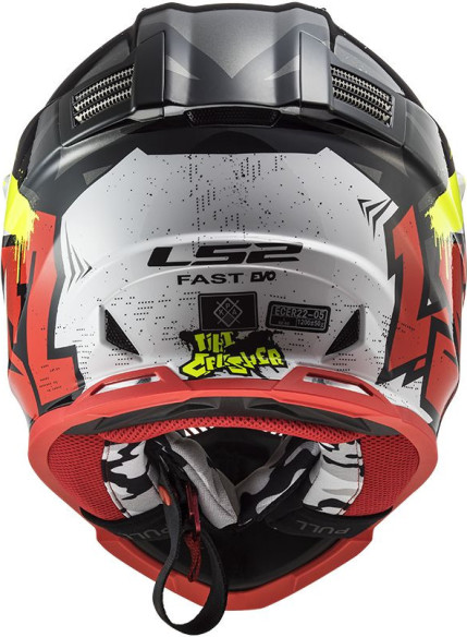 Casca Moto Enduro MX437 Fast Evo Crusher Negru Rosu
