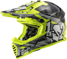 Casca Moto Enduro MX437 Fast Evo Crusher Galben Negru