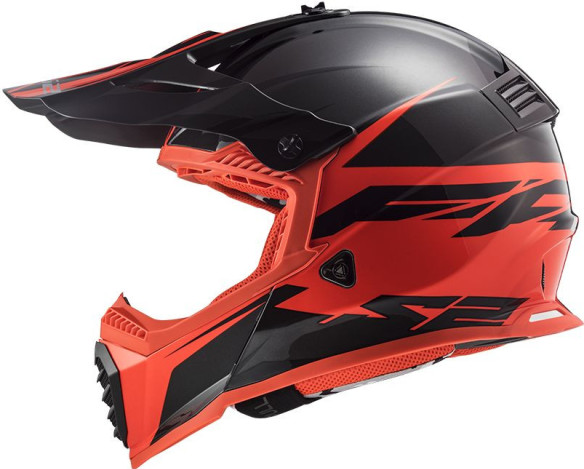 Casca Moto Enduro MX473 Fast Evo Roar Negru Rosu