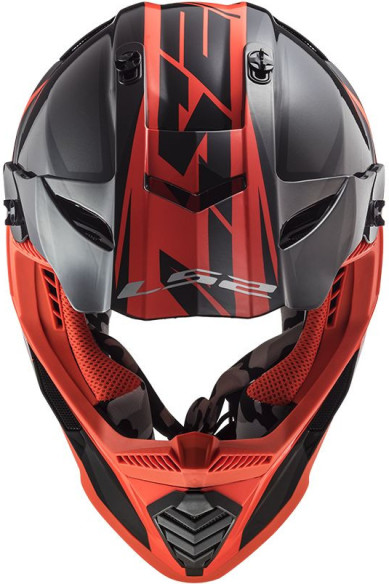 Casca Moto Enduro MX473 Fast Evo Roar Negru Rosu