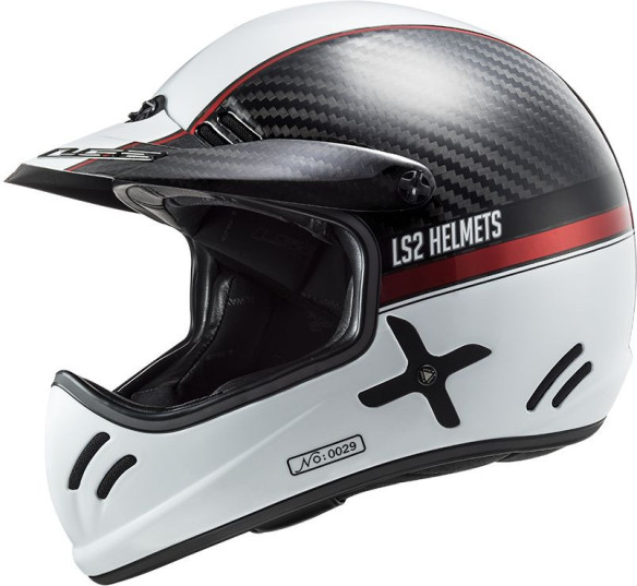 Casca Moto Enduro MX471 Xtra Yard Alb Rosu
