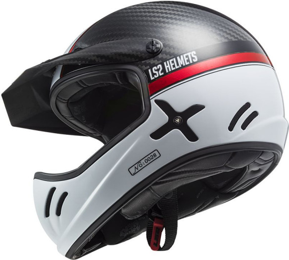 Casca Moto Enduro MX471 Xtra Yard Alb Rosu
