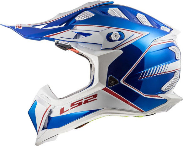 Casca Moto Enduro MX470 Subverter Power Chorme Blue