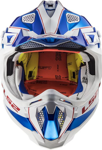 Casca Moto Enduro MX470 Subverter Power Chorme Blue