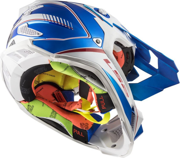 Casca Moto Enduro MX470 Subverter Power Chorme Blue