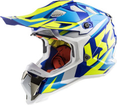 Casca Moto Enduro MX470 Subverter Nimble Alb Albastru