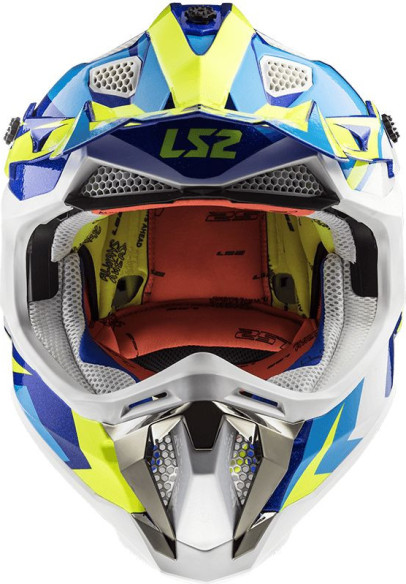 Casca Moto Enduro MX470 Subverter Nimble Alb Albastru