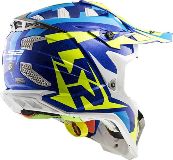 Casca Moto Enduro MX470 Subverter Nimble Alb Albastru