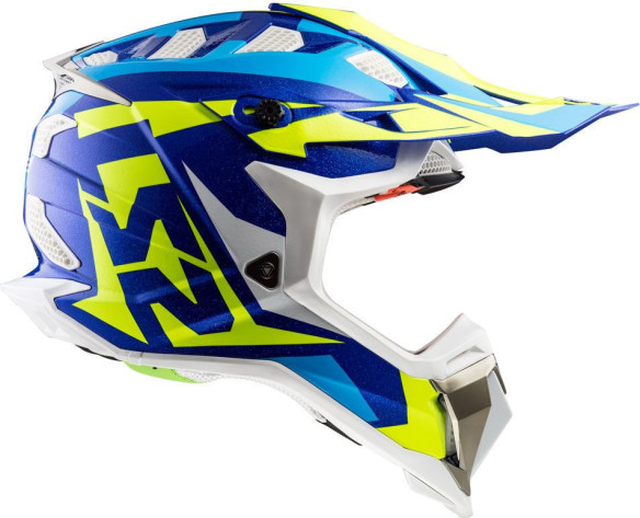 Casca Moto Enduro MX470 Subverter Nimble Alb Albastru