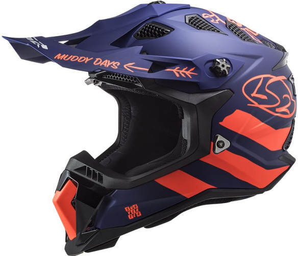 Casca Moto Enduro MX700 Subverter Cargo Matt Blue Fluo