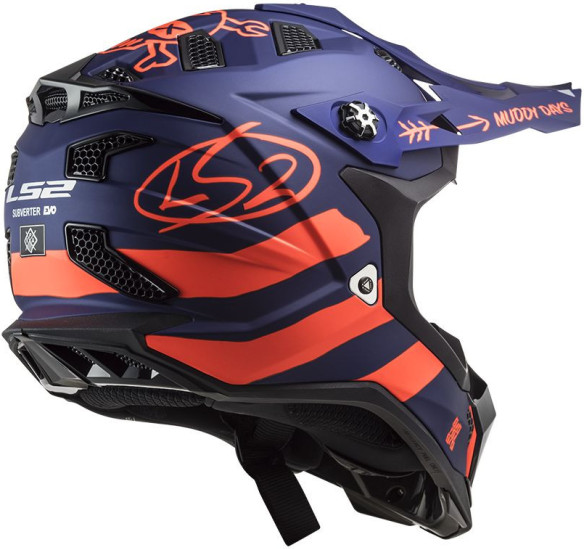 Casca Moto Enduro MX700 Subverter Cargo Matt Blue Fluo