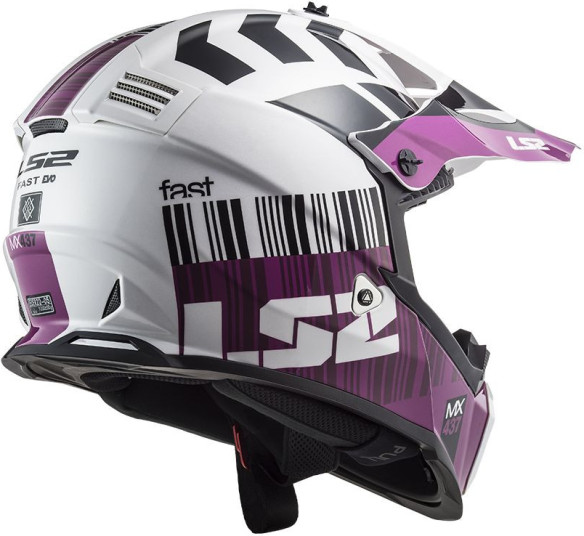 Casca Moto Enduro MX437 Fast Evo Xcode Alb Violet