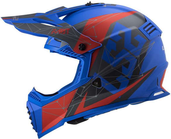 Casca Moto Enduro MX437 Fast Evo Alpha Albastru