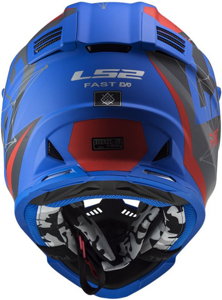 Casca Moto Enduro MX437 Fast Evo Alpha Albastru