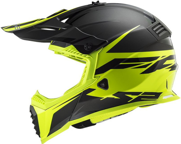 Casca Moto Enduro MX437 Fast Evo Roar Negru Galben
