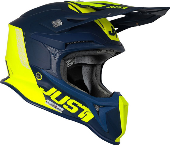 Casca Moto Enduro J18 MIPS Pulsar Yellow Fluo/Blue