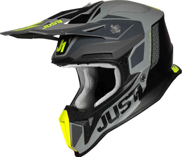 Casca Moto Enduro J18 Pulsar Fluo Yellow/Grey/Black