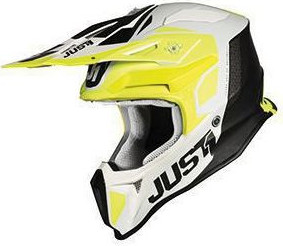 Casca Moto Enduro J18 Pulsar Fluo Yellow/White/Black