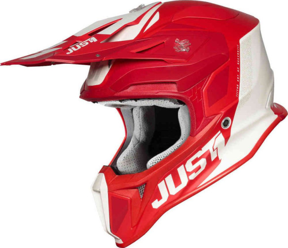 Casca Moto Enduro J18 Pulsar Red/White