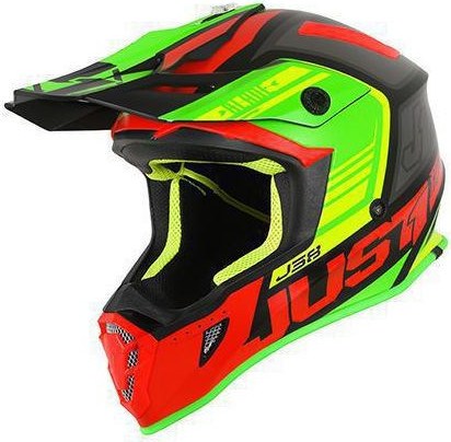 Casca Moto Enduro J38 Blade Red/Lime/Black