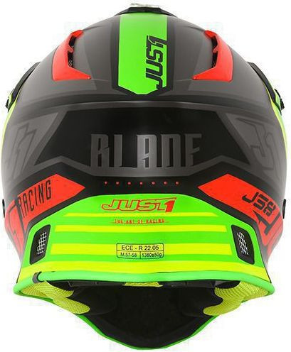 Casca Moto Enduro J38 Blade Red/Lime/Black