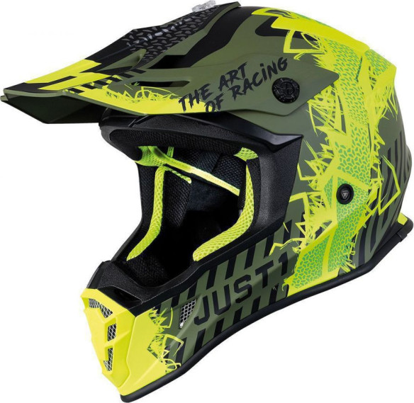 Casca Moto Enduro J38 Mask Fluo Yellow/Black/Army Green