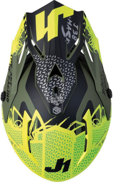 Casca Moto Enduro J38 Mask Fluo Yellow/Black/Army Green