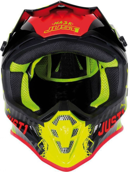 Casca Moto Enduro J38 Mask Fluo Yellow/Red/Black