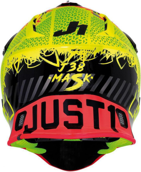 Casca Moto Enduro J38 Mask Fluo Yellow/Red/Black