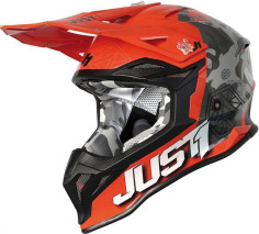 Casca MX J39 Kinetic Grey Camo/Fluo Orange