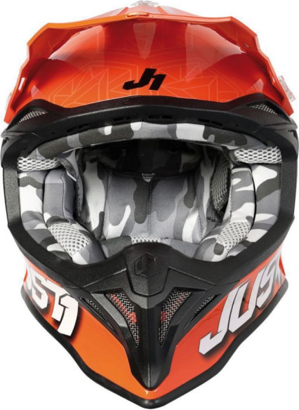 Casca MX J39 Kinetic Grey Camo/Fluo Orange