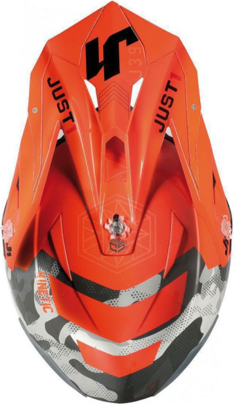 Casca MX J39 Kinetic Grey Camo/Fluo Orange