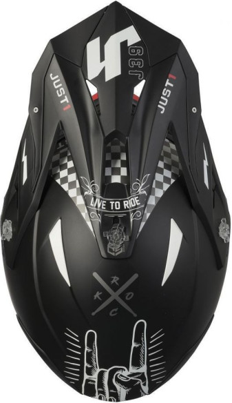 Casca MX J39 Rock Red/White/Black