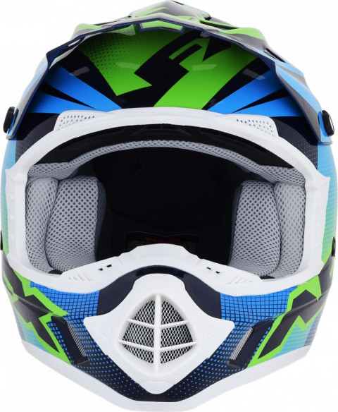 Casca Enduro FX-17 Holeshot Offroad Navy/Green/Blue